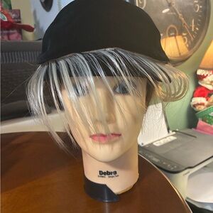 Vintage hat Gimbels Pittsburgh-black with white trim